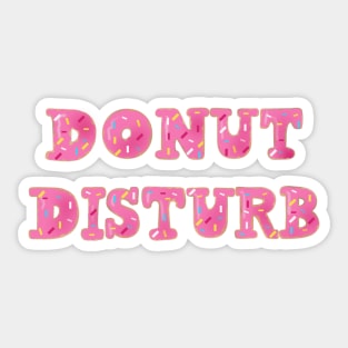 Donut Disturb Typography Sticker